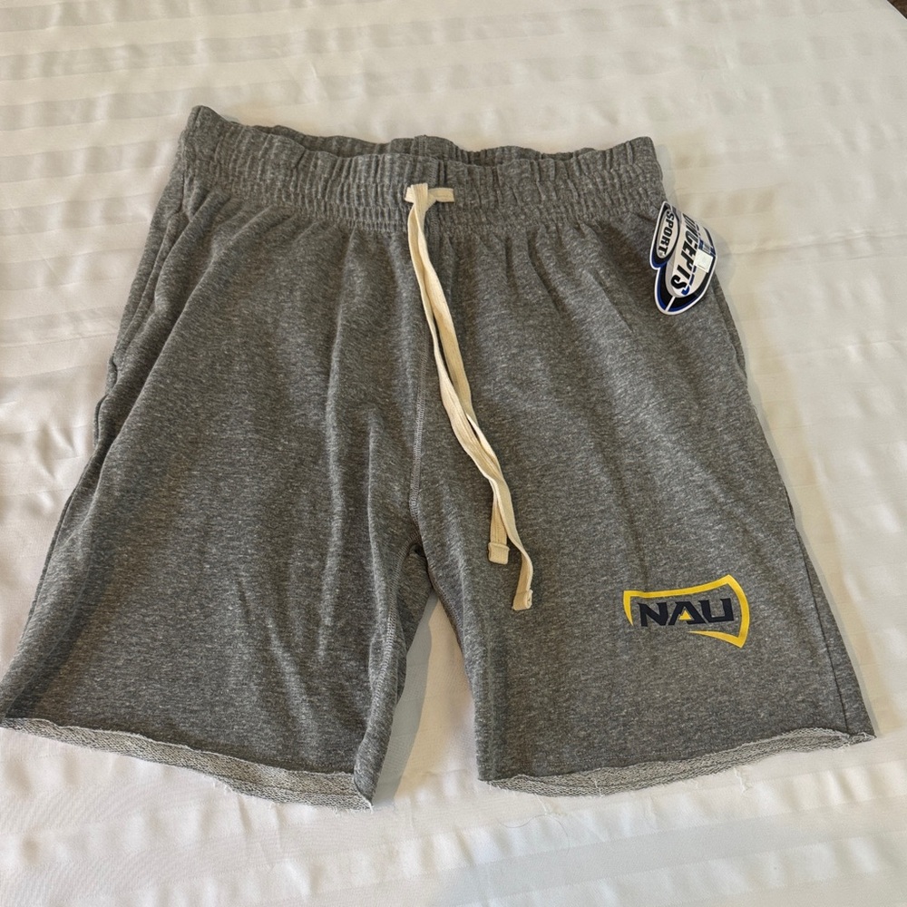 NAU Men's Gray Athletic Shorts with Logo